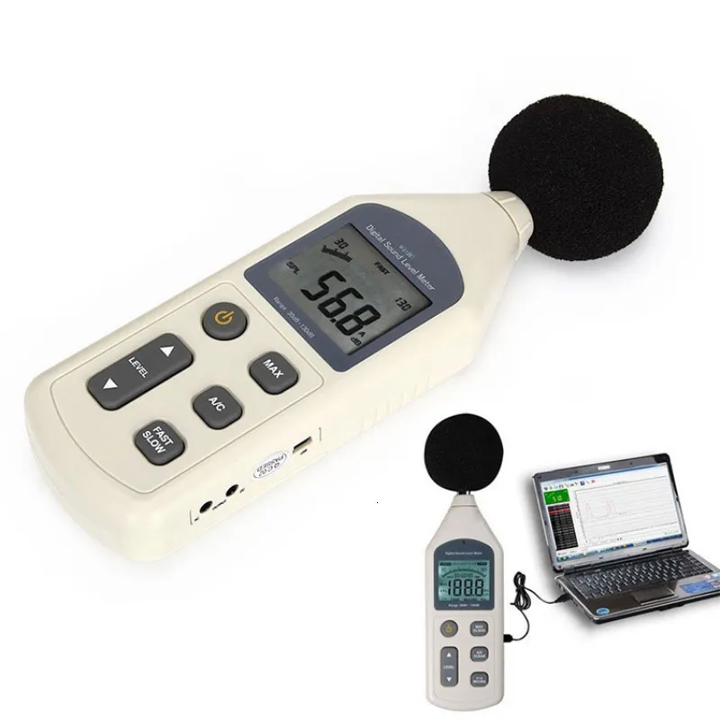 Lärmmessgeräte USB-Computer-Datenspeicher Dezibelmessgerät Geräuschpegeltester Geräuschdetektor 230721