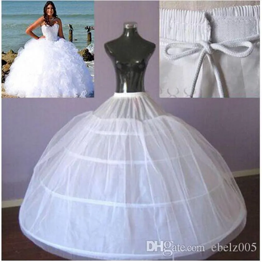 4 Hoops Ball Gown Sottoveste per la sposa Abito da sposa Grandi sottogonne Tutu Maxi Plus Size Sottogonna di alta qualità252K