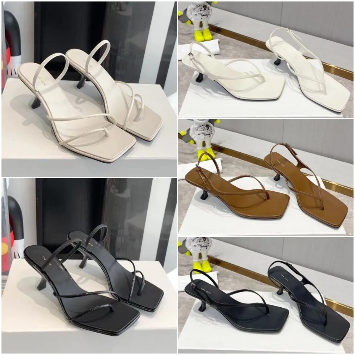 Designer skor bow rai läder sandaler kvinnor bara avery strand tunna band sandal lyxig hög klack eleganta remmar kattunge klackar toffel modeparty storlek 35-40