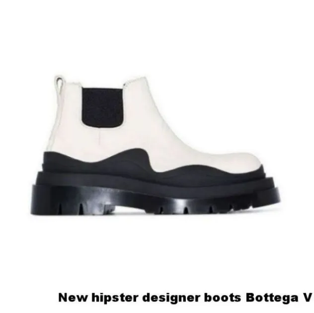 White Women Man Bottega Boots Luxury Tire Lean Leather Chelsea Women's Boasties Men Lug Platform Chunky Shoes Lady Knight Low Top Boots Designer Boot 35--45 Aafffx