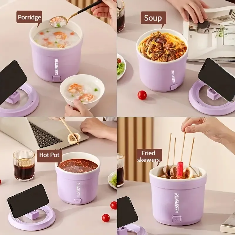 1pc US Plug Multifunctional Electric Hot Pot - Perfect for Frying, Cooking Rice & More!