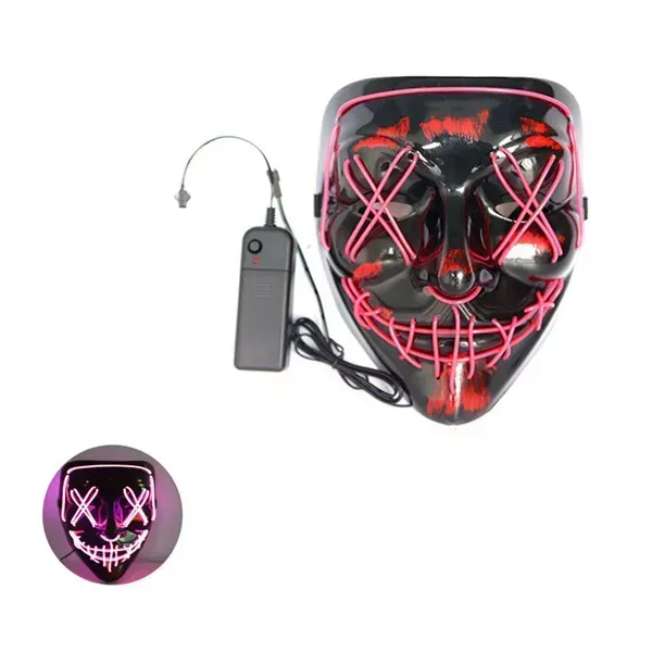Maschera Spaventosa Cosplay Costume Led Maschera EL Filo Di Luce Per - Foto 12