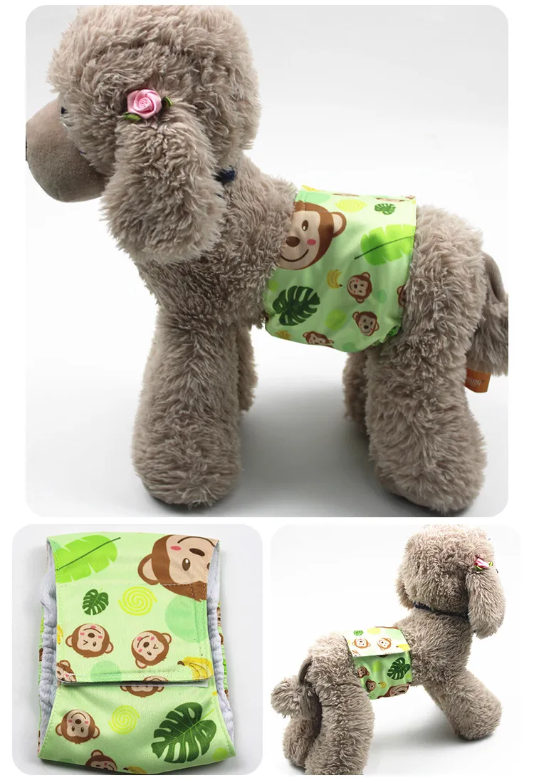 High Absorbing Washable Male Dog Diapers With Reusable Wrap Belly Bands