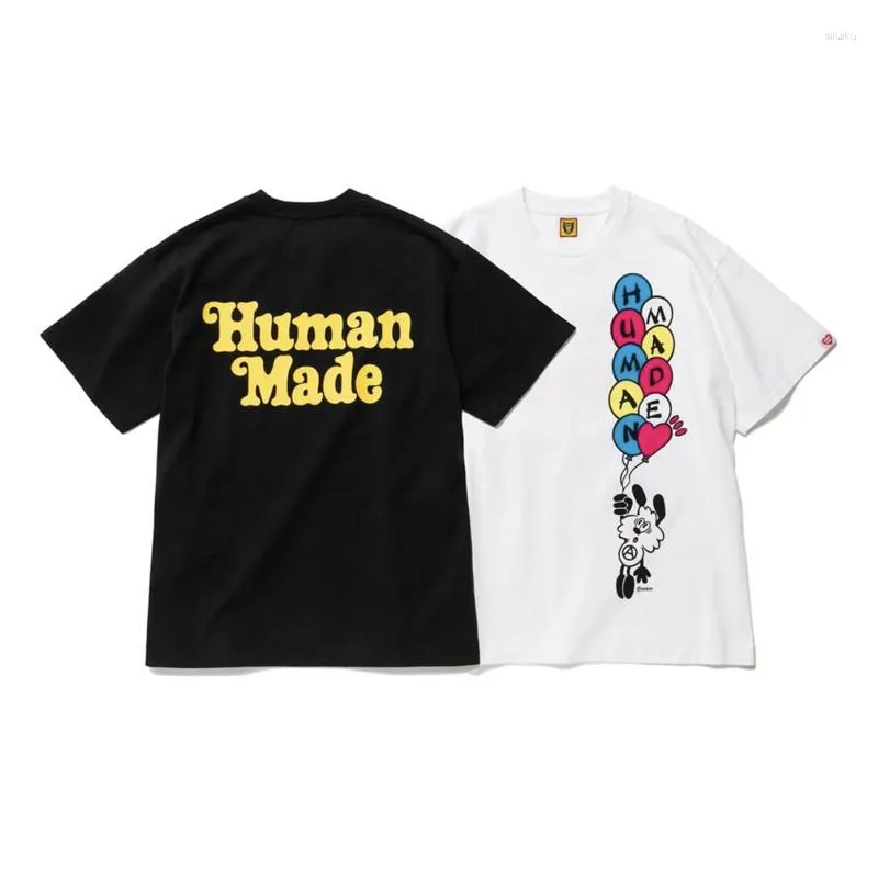 Men's T-skjortor gjorde Human 23SS Cartoon Doll Hand Dalloon kortärmad t-shirt för män och kvinnor
