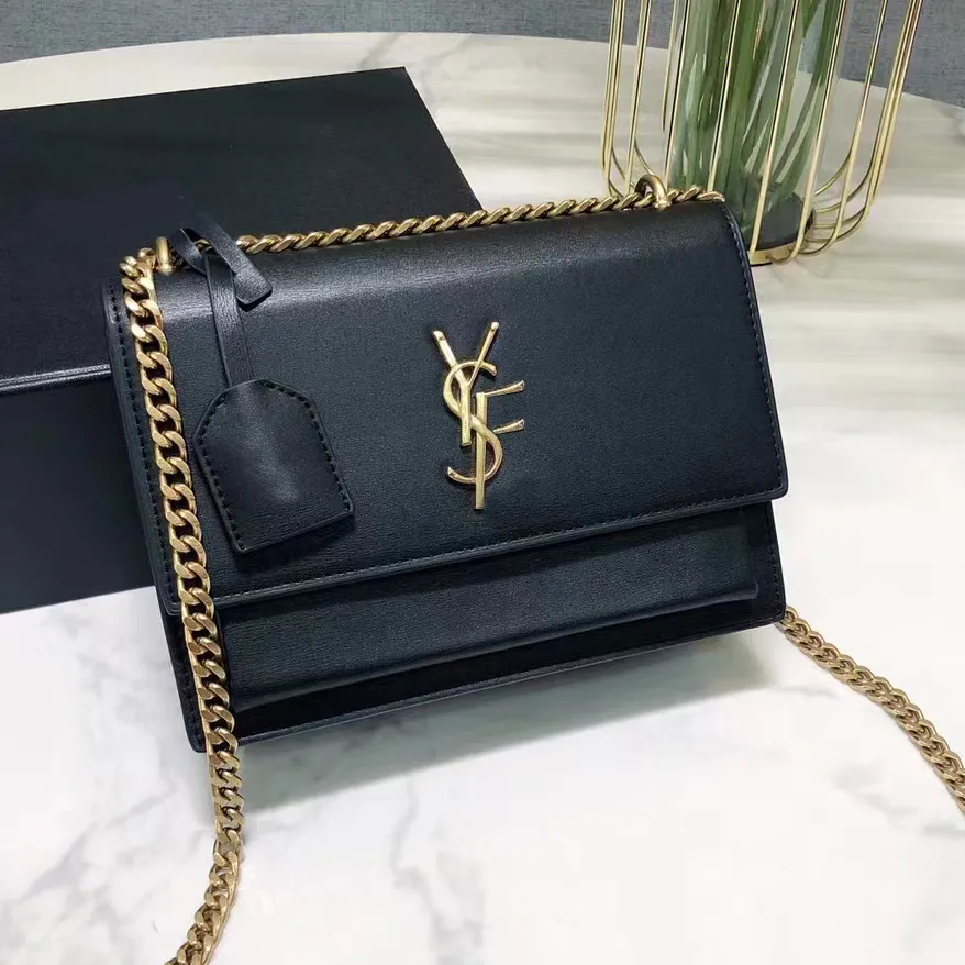 2023 Luxury bag designer bags Shoulder Handbags Leather Fashion Classic Envelope Chain bag Gold Silver Sign Y Letter Woman caviar crossbody black wallet Alligator