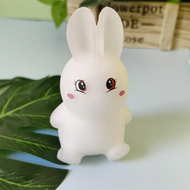 Sticky Rabbit Fidget Toy Soft Color Change Rabbit Squishy Fidget Toys Slow Rising Squeeze ...