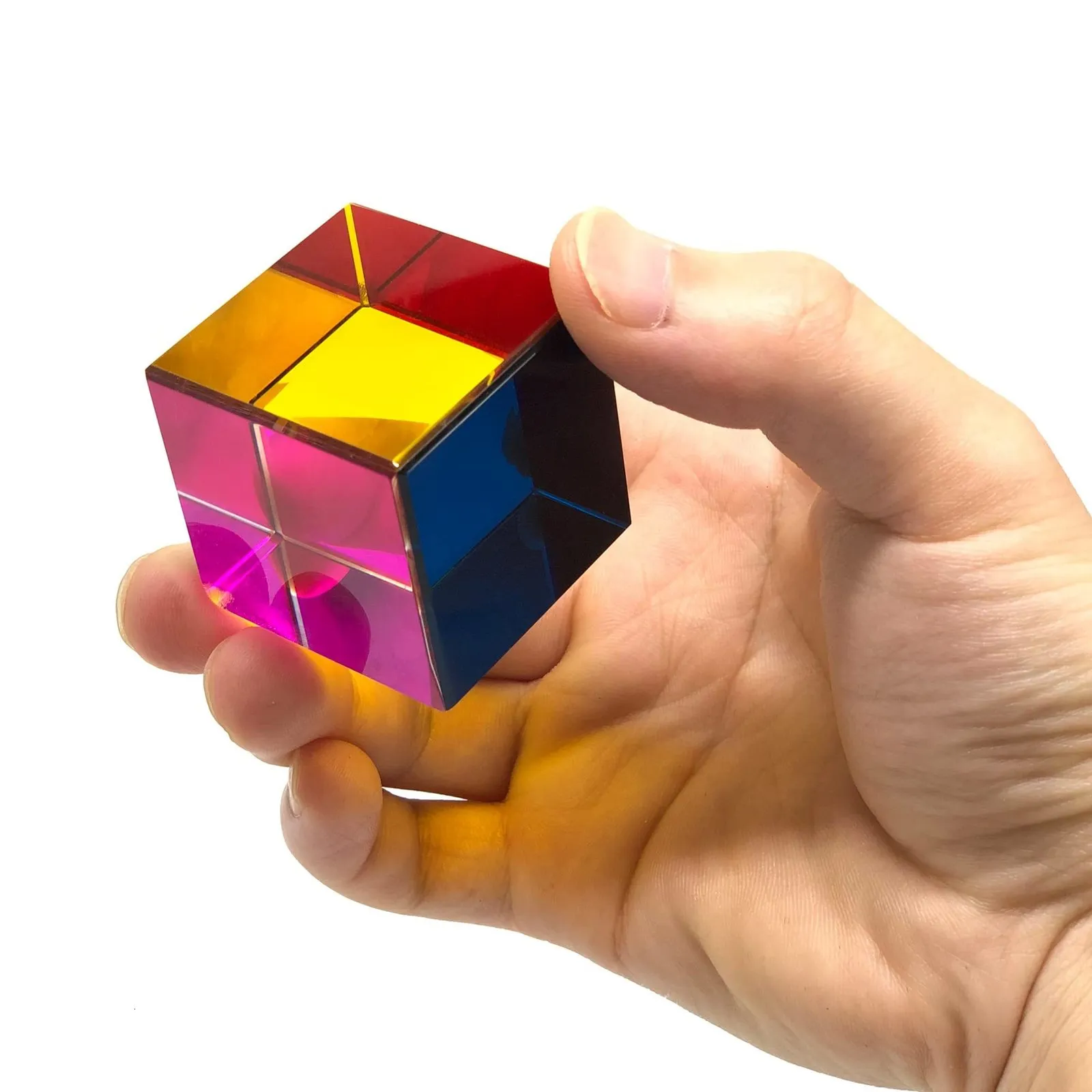 Wholesale Crystal Mirror Cube Stickerless Prism 30 40mm