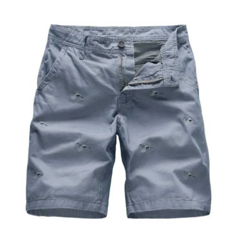 Hot Mens New Classic Embroidery Shorts Men Casual Cotton Short Pants Outdoor Summer Bermuda Male Fashion Cargo Shorts