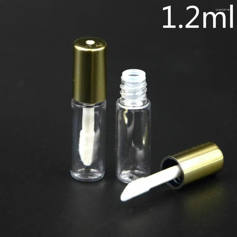 Flüssigseifenspender, 5–20 Stück x 1,2 ml, Mini-Kunststoff, leer, transparent, Lipgloss-Röhre, Flaschenbehälter, PET