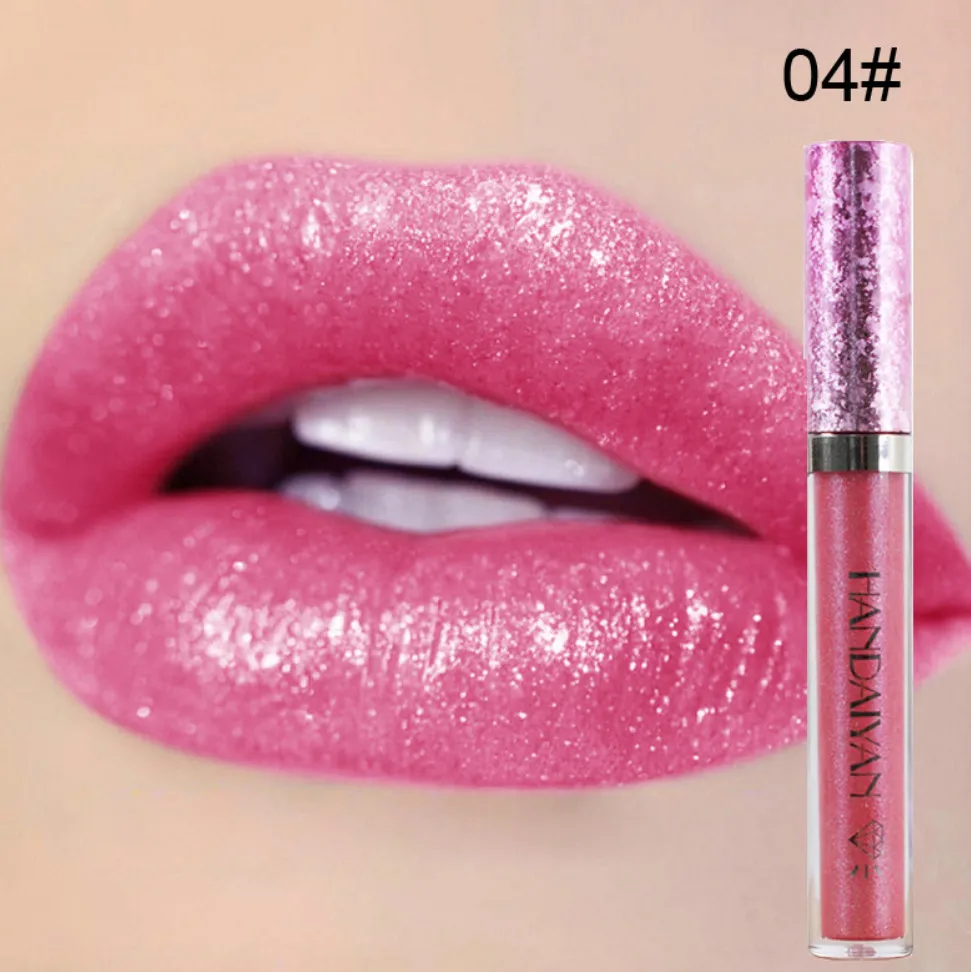 Diamond Pearl Light Stick inte Cup Lip Gloss Glaze, många stilval, stöder anpassad logotyp