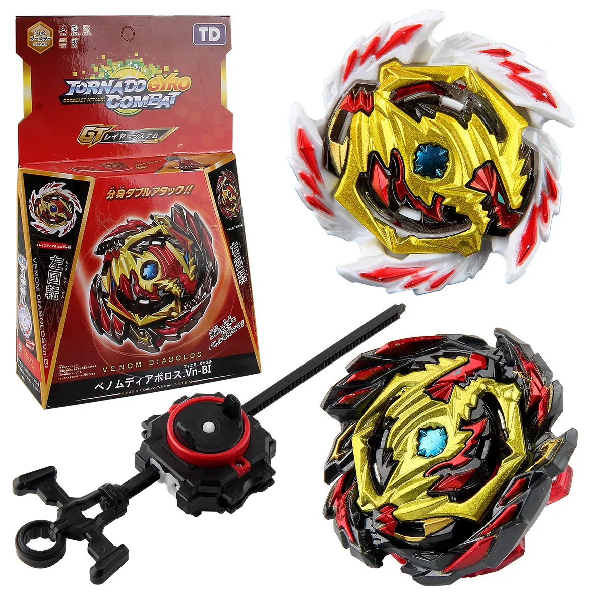 Спиннинг топ Beyblade Burst Booster B145 DX Стартер Diaboros.vn.bl с Ripcord Launcher Set Spinning Top Top Toys Toys for Kids 230721