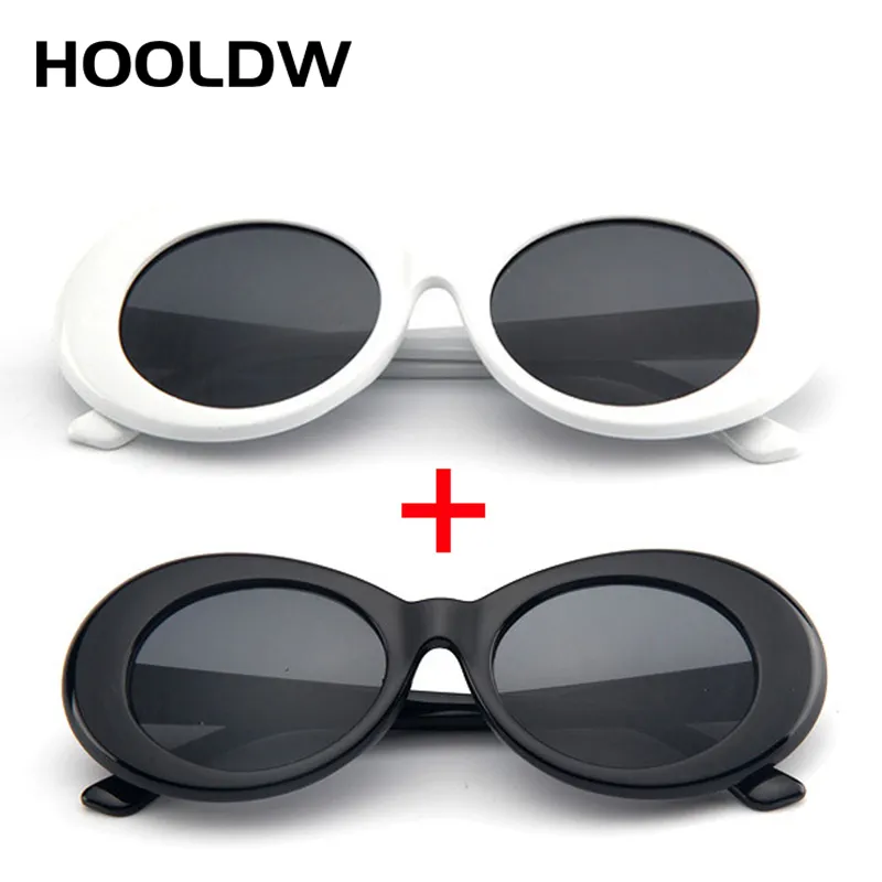 2 pcs/lot Clout lunettes Kurt Cobain lunettes De soleil hommes femmes Vintage ovale rond lunettes De soleil mode dames UV400 lunettes Gafas De Sol