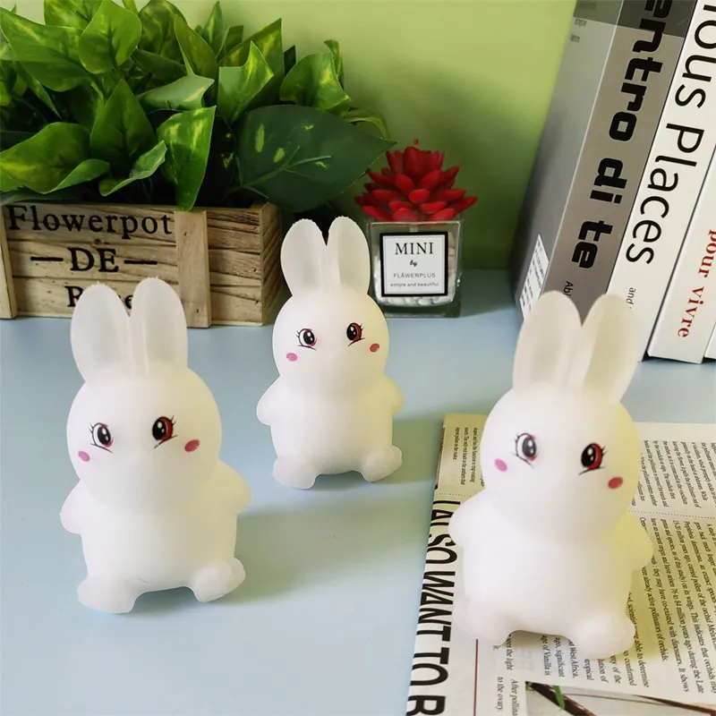 Sticky Rabbit Fidget Toy Soft Color Change Rabbit Squishy Fidget Toys Slow Rising Squeeze ...