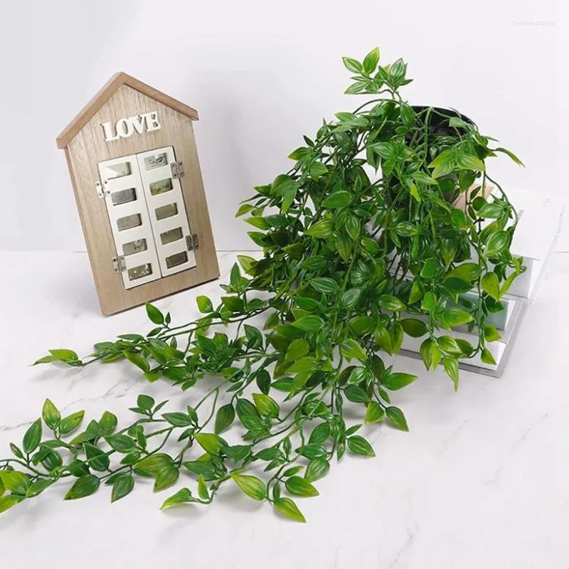 Fleurs décoratives plantes de lierre artificielles feuille en plastique avec des pots année de mariage décor de noël pour la maison rebord de fenêtre tenture murale accessoires de photographie