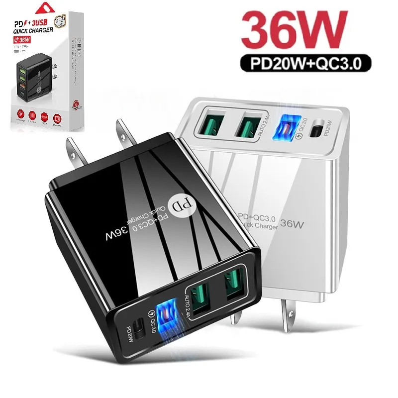 PD20W Home Wall Charger 3USB+тип C быстро зарядка адаптер для iPhone 14 Pro Max Samsung