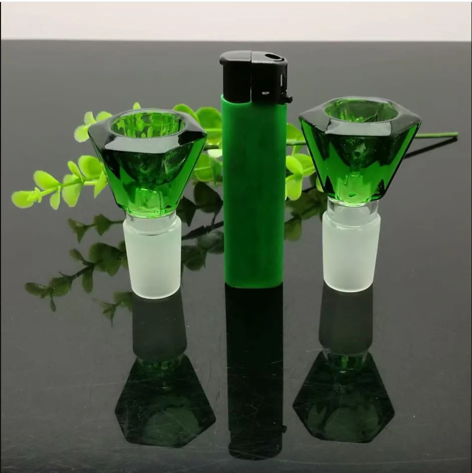 Groene Diamant Glas Bubble Hoofd Sigaret Accessoires Glas water waterpijp Handvat Pijpen pijpen Hoge kwaliteit