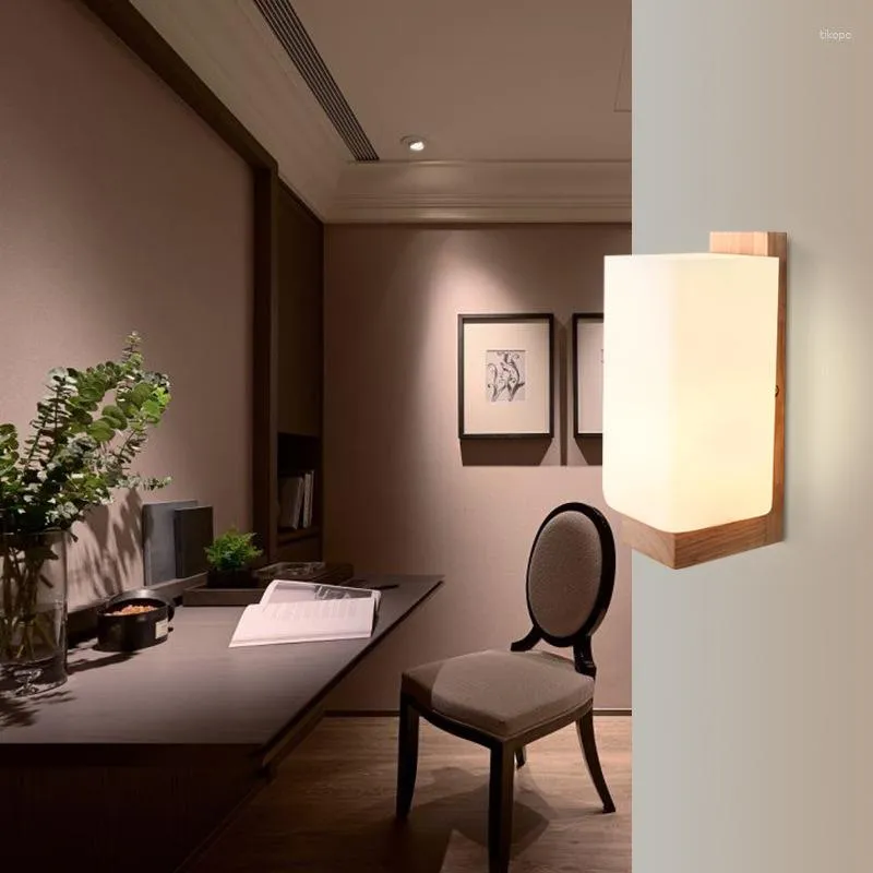 Lampa ścienna nowoczesna moda światło nocne prostota oświetlenie domowe salon/sypialnia/schody/przejście 5w E27 Ciało z litego drewna