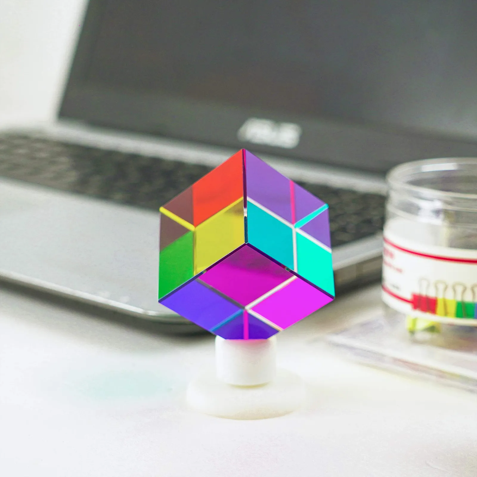 Wholesale Crystal Mirror Cube Stickerless Prism 30 40mm