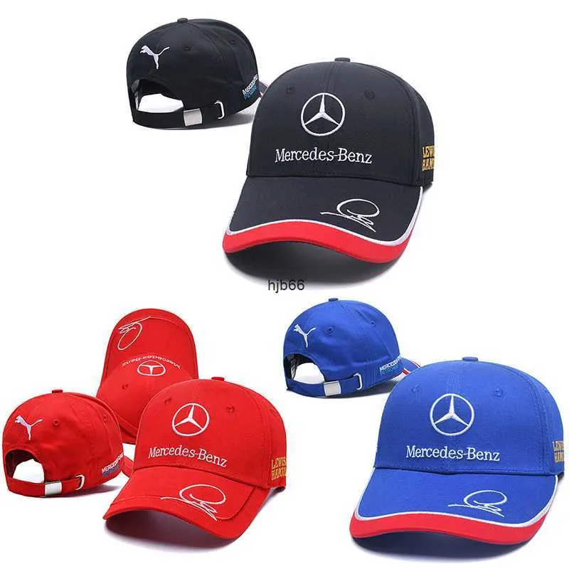 Fashion Ball Hat F1 Formula One Racing Team Caps pour W203 W204 Hip-hop Peaked Cap Tendance Sunshade Baseball Cap pour Hommes Femmes Four Season Brodé Sunhat