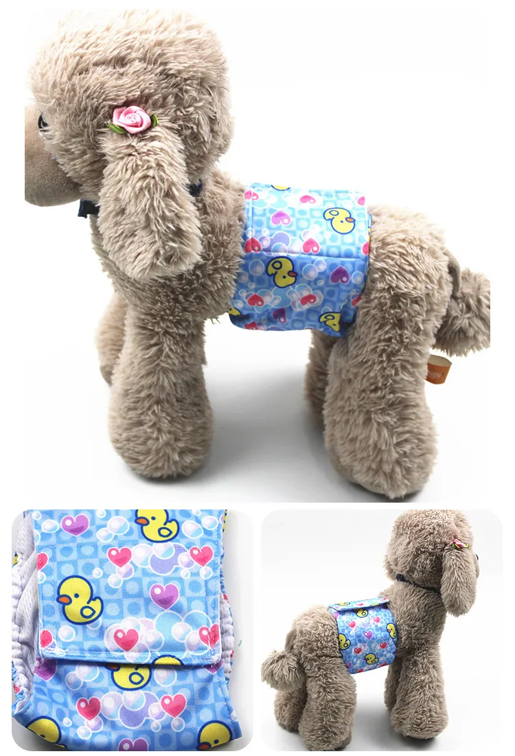 High Absorbing Washable Male Dog Diapers With Reusable Wrap Belly Bands