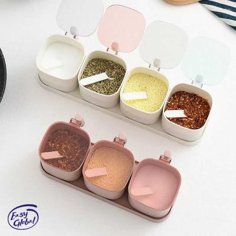 Storage Bottles Kitchen Seasoning Box - Two Bit Three Combination Pack For Easy And Beautiful Spice Organization