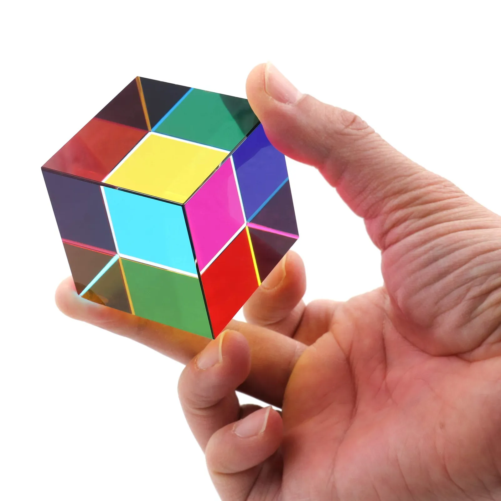 Wholesale Crystal Mirror Cube Stickerless Prism 30 40mm