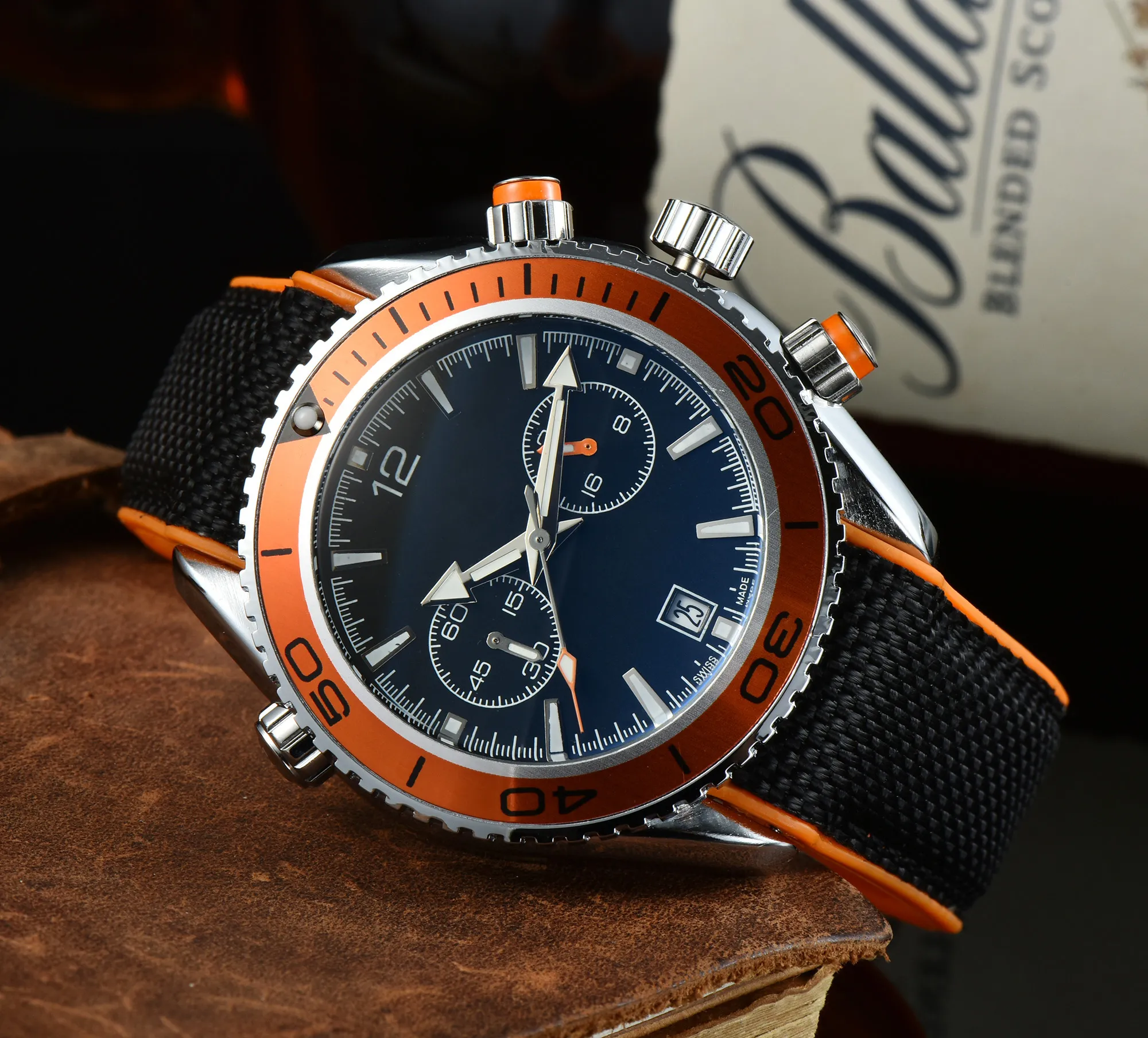 Luxury Mens Haima Series Quartz Chronograph Watch High
