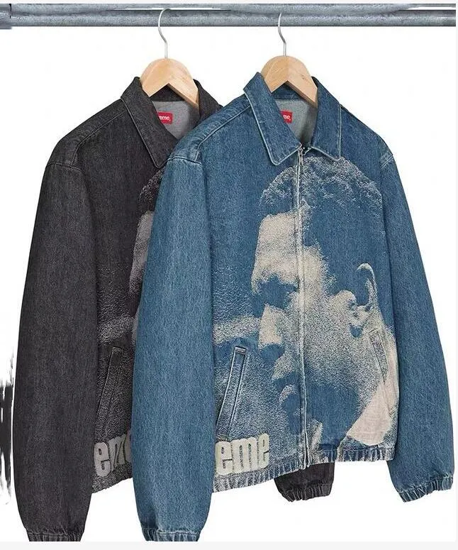 23SS Frühlingsqualität Herrenjacken Herren Denim Herrenjacken neue 20fw eine Liebe John Cochran Black Portrait Denim Jacke