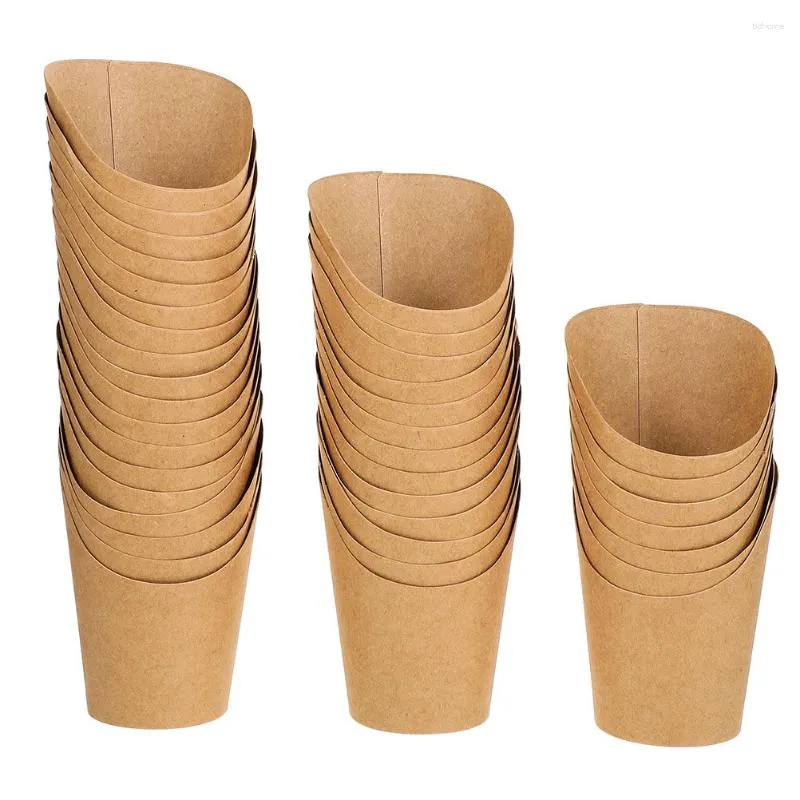 Set di posate Frame Paper Mini Storage Cups Snack Serving Fry Holding Supporti multiuso Coni per salumi