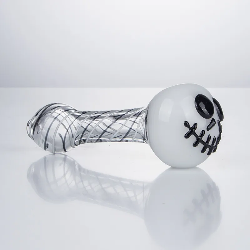 Headshop214 Y282 Circa 11 cm di lunghezza Pipa in vetro stile Halloween Cucchiaio per tabacco