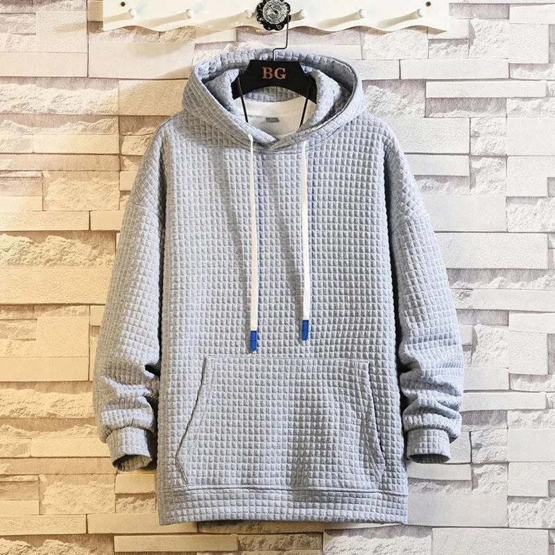 Heren Hoodies Side Slit Effen Kleur Casual Lange Mouwen Sweatshirts Mode Streetwear Mannen Herfst Koreaanse Ronde Hals Losse Hoodie