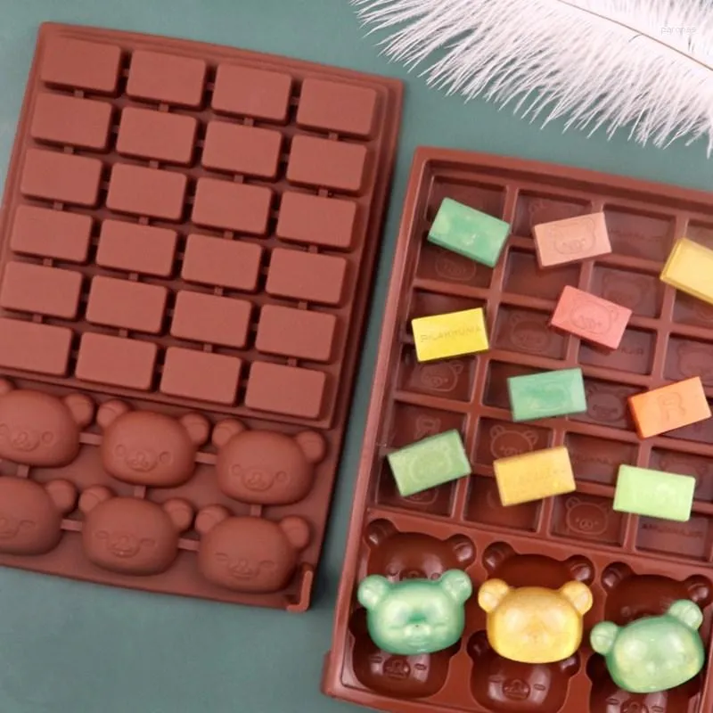 Moldes de Silicone Molde de Chocolate Fofo Urso Doces Gummy Biscuit Fondant Ferramentas de Decoração de Bolo