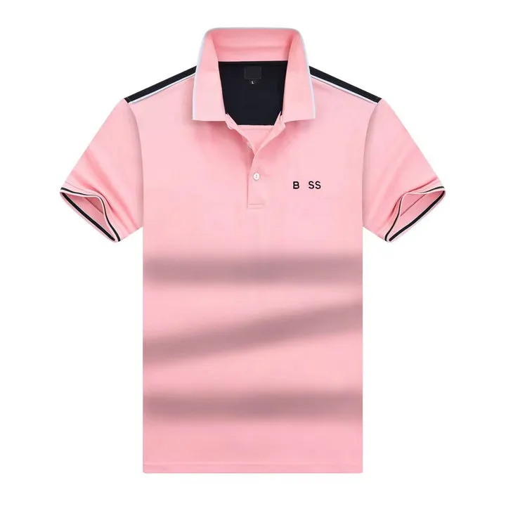 Bos Hommes Polo Shirt Haute Qualité Mode Polo Hommes T-shirt De Luxe Polo Col Pur Coton Respirant Top bos Business Shirt Polos Manches Courtes M-XXXL