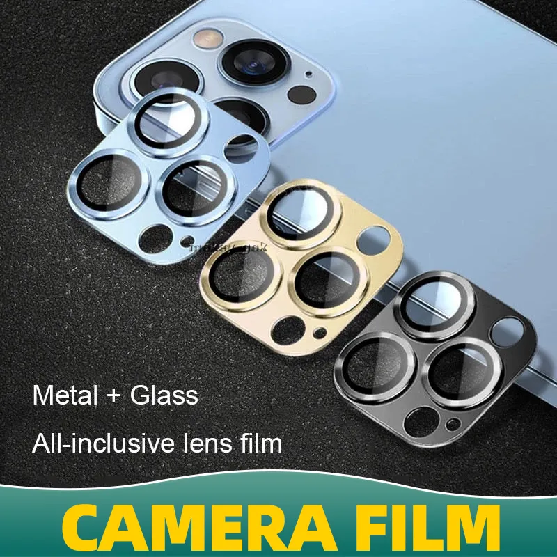 Cubierta de lente de cámara trasera Protector de lente de cámara de metal de aluminio para iPhone 14 Plus 14 Pro Max 13 Pro 12 Mini