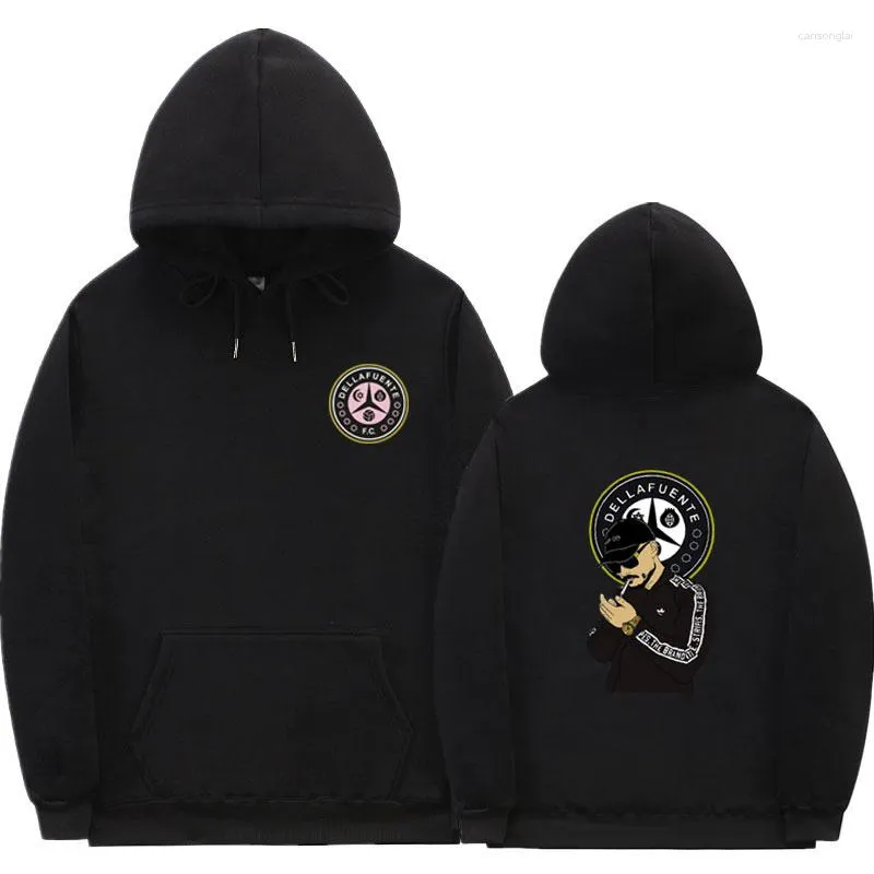 Sudaderas con capucha de los hombres Dellafuente Mujeres/Hombres Impreso  Hip Hop Sudaderas Grunge Corea Mujer/Hombre Ulzzang Sudadera con capucha  Moda