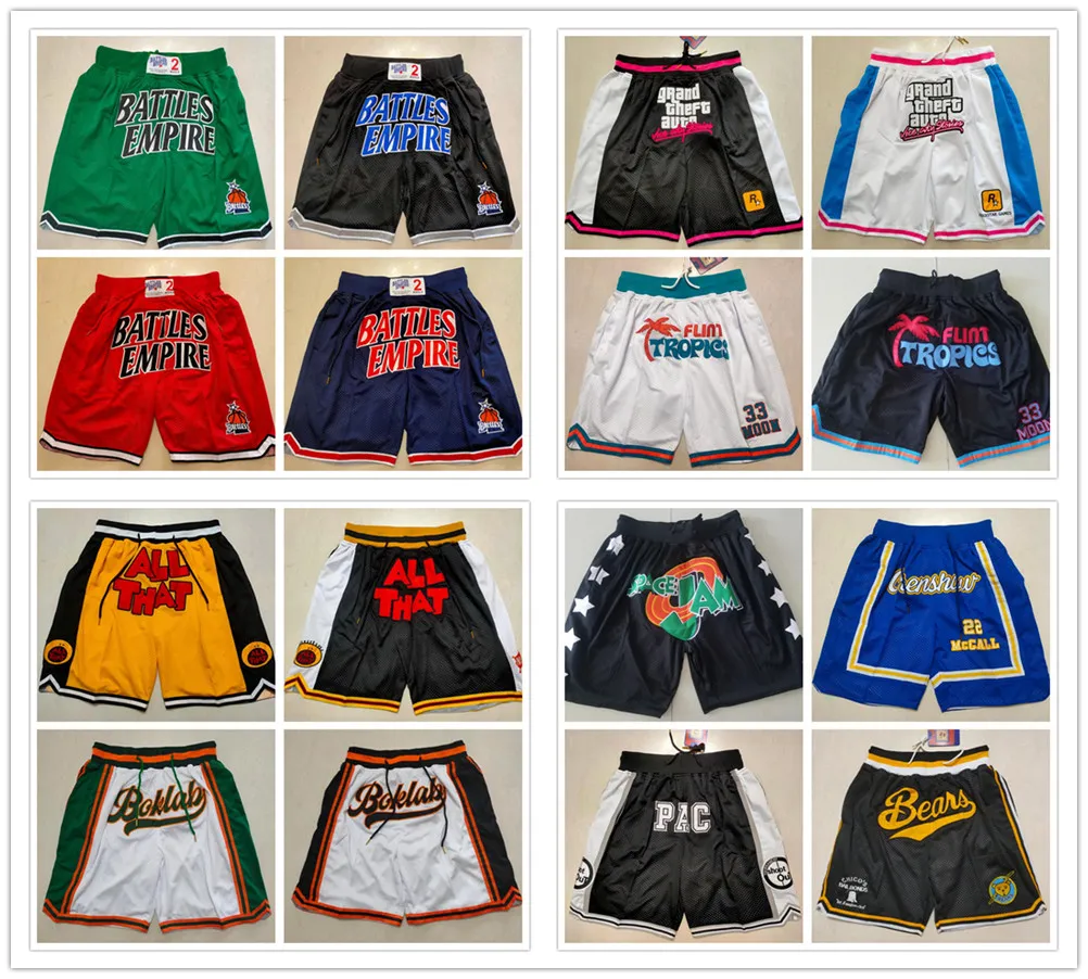 Filme Basketball Shorts Battles Empire Flint Tropics Semi Pro 33 Jackie Moon All That BoklabPAC Grand Theft Auto Bel-Air Academy 14 Will Smith 22 McCall Pockets Pants