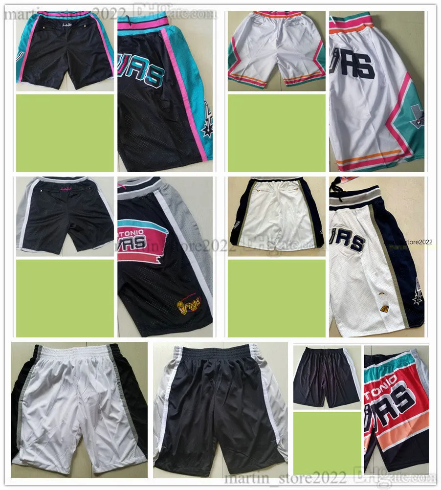 Shorts de basquete Tim 21 Duncan David 50 Robinson Victor 1 Wembanyama Jeremy 10 Sochan Keldon 3 Johnson Jogo de treinamento Calças esportivas Tamanho masculino S-3XL