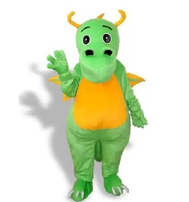 2023 Halloween Green Dinosaur Mascot Costume Najwyższa jakość Dostosuj kreskówkę Anime Postacie Rozmiar dla dorosłych rozmiar Bożego Narodzenia festiwal festiwal fantazyjna sukienka