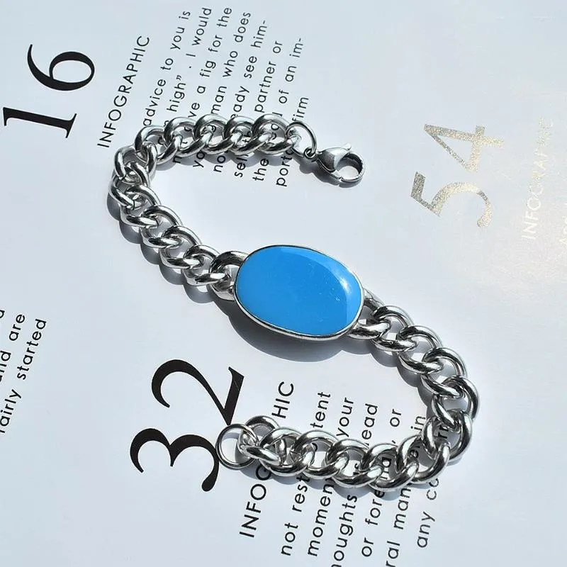 Buy Salman Khan Curb 18K Gold Plated Stainless Steel Turquoise Bracelet For  Men Online at desertcartINDIA
