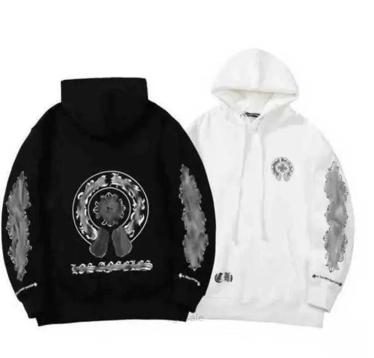 Hoodies Sweatshirts Moda Lüks Ceketler Tasarımcı Fermuar Kalp At Nalı Çapraz Baskı Marka Chomes Chomes Ceket Sıradan Pullover Gevşek Kazak Ceket 23