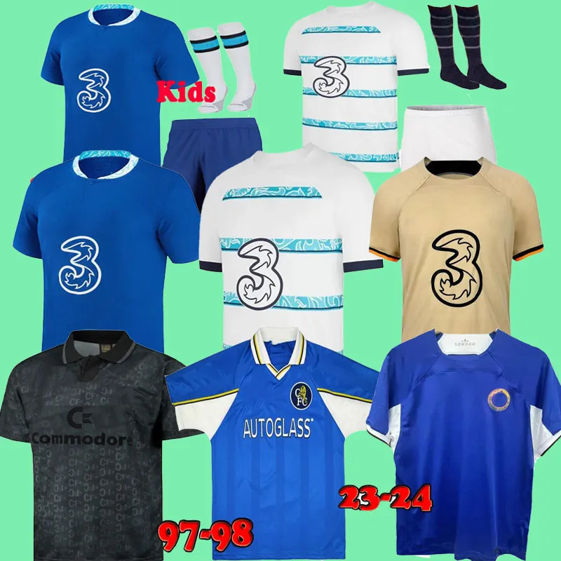 2023 2024 Nkunku Jackson CFC soccer jerseys 22 23 24 Enzo Fernandez Mudryk Joao Felix STERLING Cucurella 97 98 Retro Chukwuemeka football shirt men kids kit