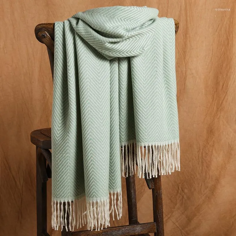 Scarves Korean Winter Thick Cashmere Scarf Women Shawl Sjaal For Ladies Cashmer Plain Shawls And Wraps