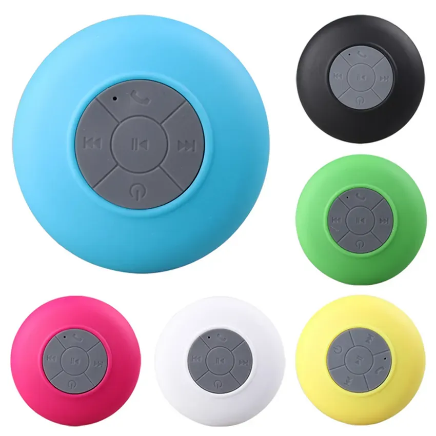 Mini Bluetooth Hoparlör Taşınabilir Su Geçirmez Kablosuz Handfree Hoparlör Emme Kupası Duşlar için Banyo Havuzu MP3 Müzik Çalar Hoparlör