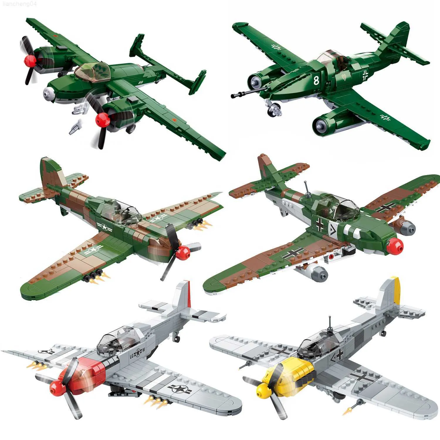 Blocks WW2 Airplane German Soviet Plane Building Blocks World War II 2