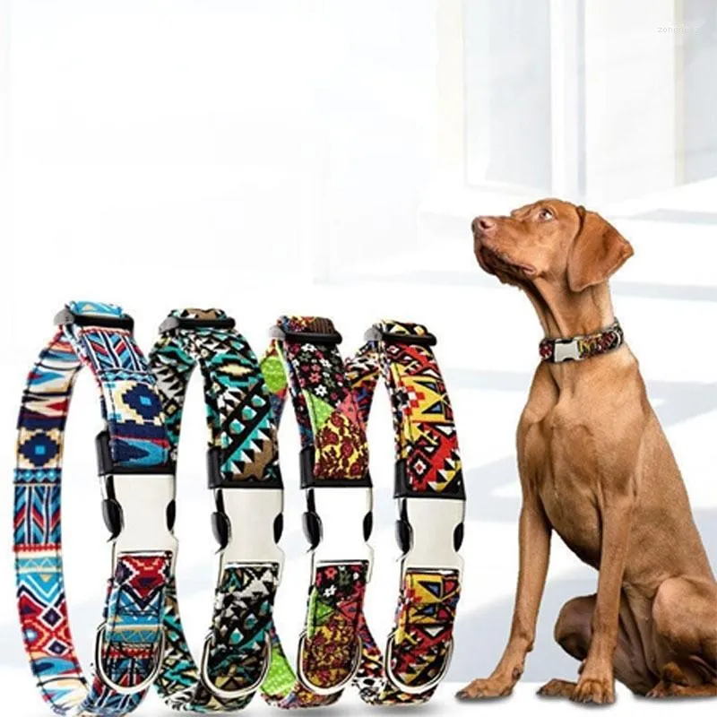 Dog Collars Boho Pet Collar Canvas Leash Set Universal For Cats And Dogs Selling Products Small Puppy Accessories Supplies