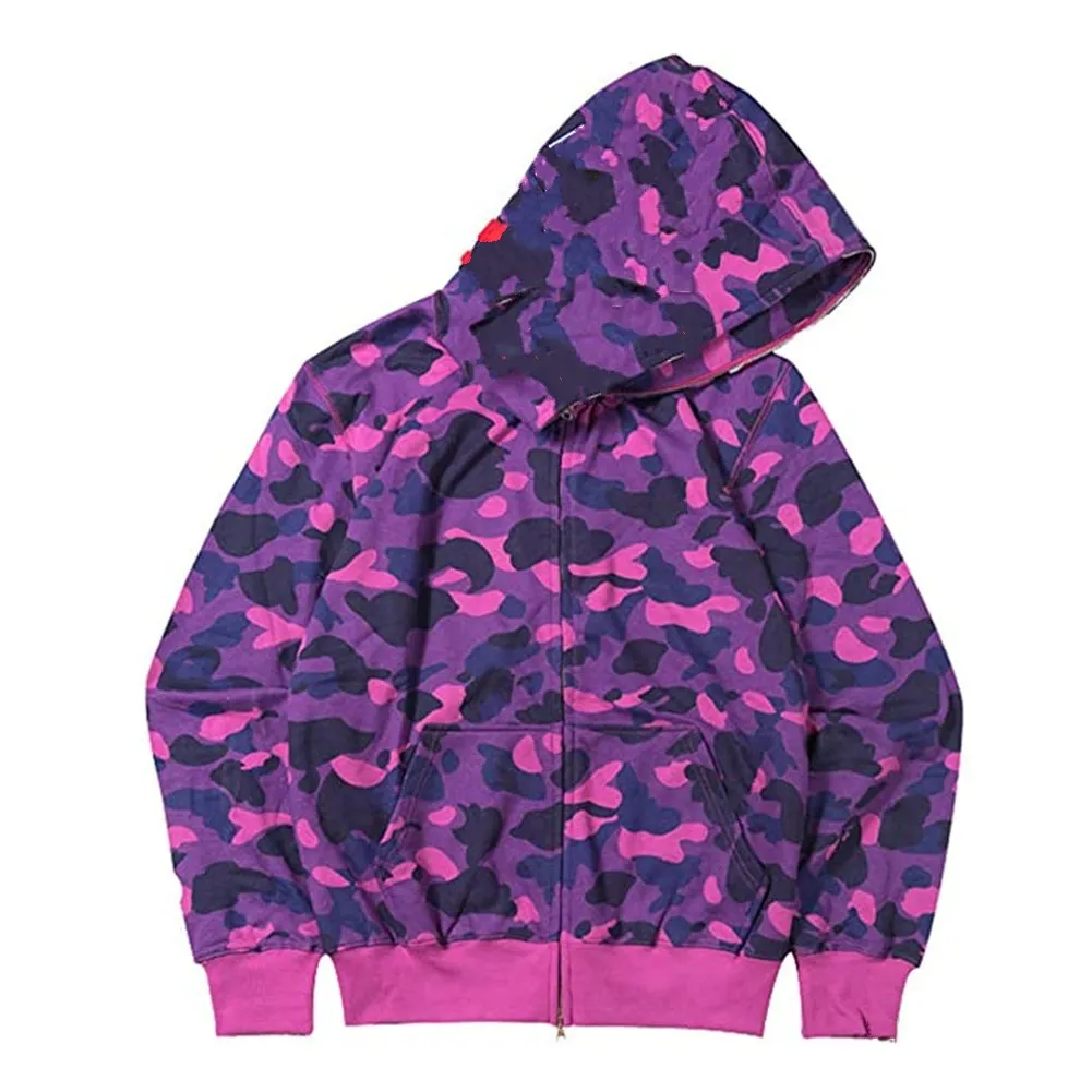 Causal Men Camouflage hoodies Camo cardigan Sweater Hip Hop Hooded Sweatshirt Streetwear Jackets Spring Autumn Winter Fashion Plus Size Coats S-5XL JK2221