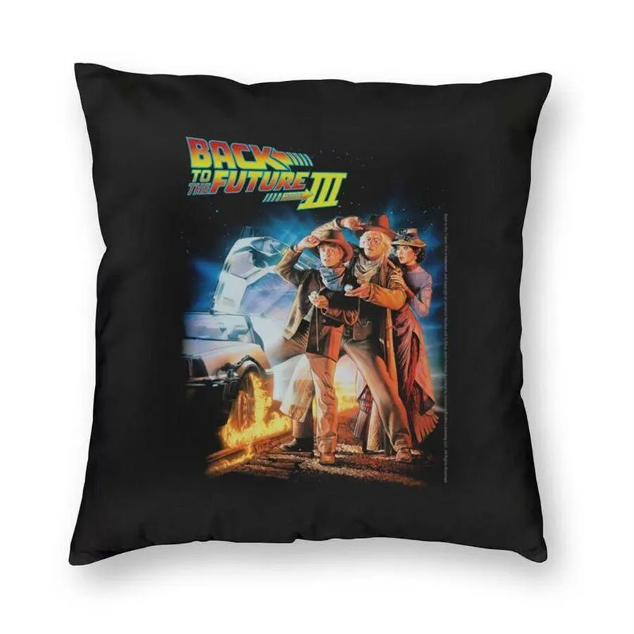 Cushion Decorative Pillow Back To The Future Covers For Sofa Marty Mcfly Delorean Time Travel 1980s Movie Nordic Cushion Cover Car250C