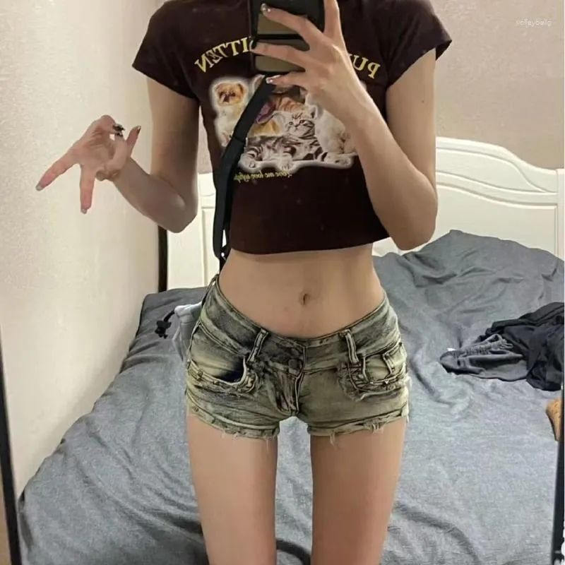 Oversized Womens Summer Distressed Shorts Womens With Low Waist And Wide  Leg Chinese Spicy Girl Liu Ding Style From Volleyballg, $14.7
