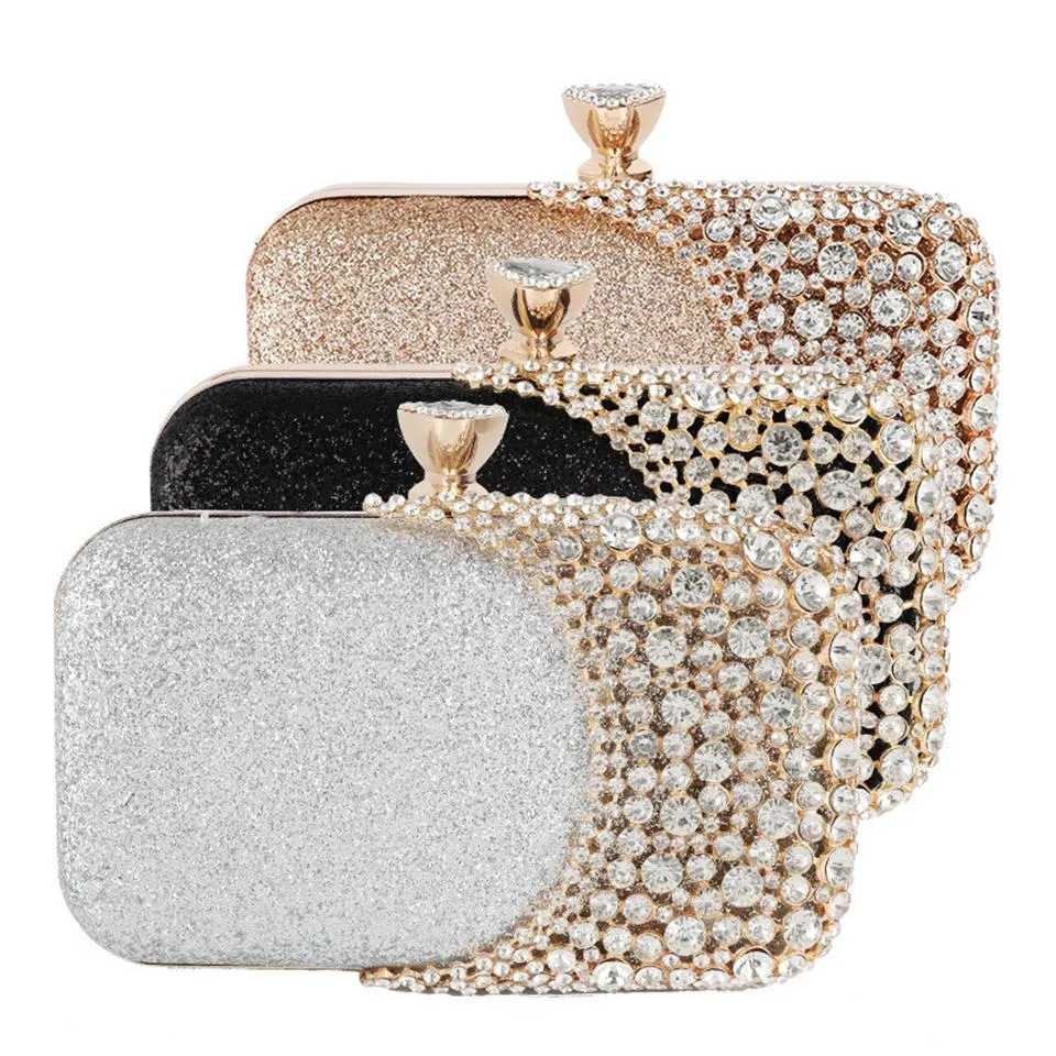 Evening Bag Women Clutch Bag Gorgeous Pearl Crystal Beading Bridal Wedding Party Bags CrossBody Handbags Purse322F