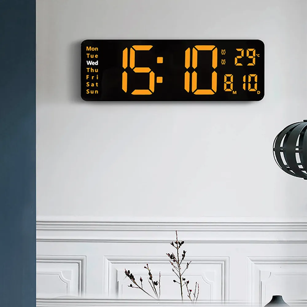 Orologi Da Parete Grande Sveglia Digitale A LED Con Calendario E Display  Della Temperatura La Decorazione Del Tavolo Da Salotto Della Camera Da  Letto 230721 Da 13,92 €